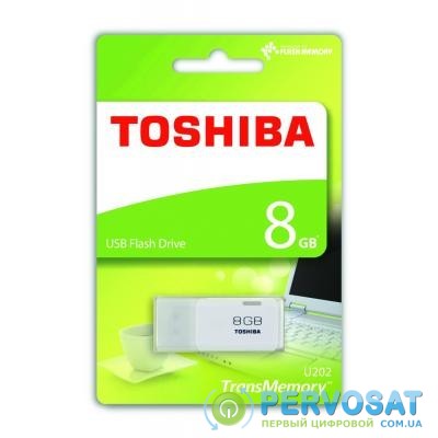 USB флеш накопитель TOSHIBA 8GB Hayabusa White USB 2.0 (THN-U202W0080E4)
