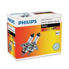 Лампа галогенна Philips H4 Vision, 3200K, 2шт/картон Лампа галогенна Philips H4 Vision, 3200K, 2шт/картон