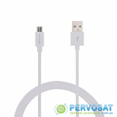 Дата кабель USB 2.0 AM to Micro 5P 2.5m white Grand-X (PM025W)