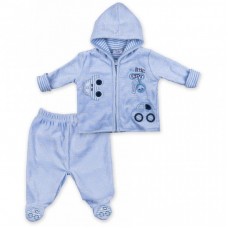 Набір дитячого одягу Luvena Fortuna велюровий блакитний c капюшоном (EP6206.0-3) Набір дитячого одягу Luvena Fortuna велюровий блакитний c капюшоном (EP6206.0-3)