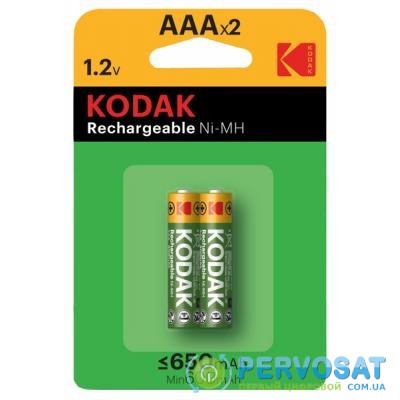 Аккумулятор Kodak AAA 650 mAh HR03 NI-MH * 2 (30955042)