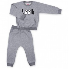 Набір дитячого одягу Breeze кофта зі штанами "Look" (8074-86B-gray) Набір дитячого одягу Breeze кофта зі штанами "Look" (8074-86B-gray)
