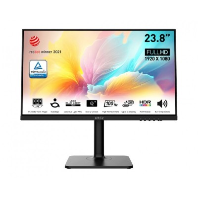 Монітор MSI 23.8&quot; Modern MD2412P HDMI, USB-C, MM, IPS, 100Hz, 4ms, sRGB 114%, Pivot