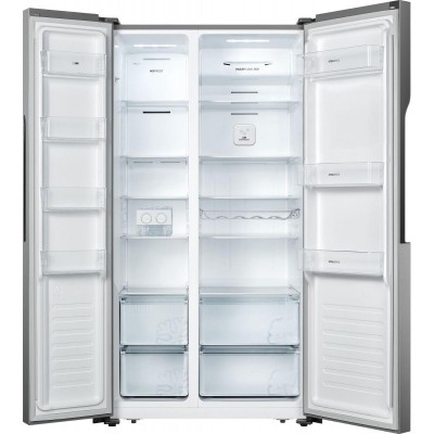 Холодильник SBS Gorenje NRS918FMX, 179х64х91см, 2 двері, 334( 174)л, А+, NF+, поворотний льодогенер, Зовн. Диспл, сірий