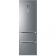 Холодильник Haier багатодверний, 190.5x59.5х65.7, холод.відд.-233л, мороз.відд.-114л, 3дв., А++, NF, інв., дисплей, зона нульова, нерж