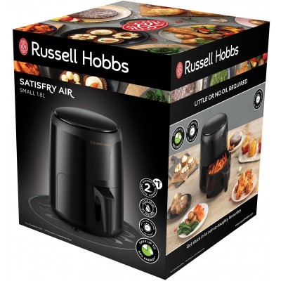 Мультипіч Russell Hobbs SatisFry Air Small, 1100Вт, чаша-1.8л, сенсорне керув., алюміній/пластик,чорний