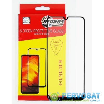 Стекло защитное DENGOS Full Glue для Samsung Galaxy A30s/A50s (black) (TGFG-80)