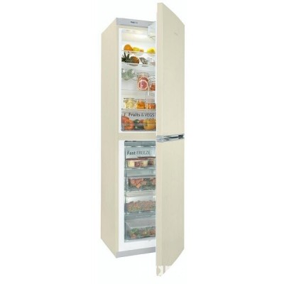 Холодильник Snaige з нижн. мороз., 194.5x60х65, холод.відд.-191л, мороз.відд.-119л, 2дв., A+, ST, бежевий