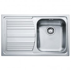 Кухонна мийка Franke Logica Line LLX 611-79/101.0381.810/нержав.сталь Декор/прямокут.,крило зліва/790х500х195/врізна Кухонна мийка Franke Logica Line LLX 611-79/101.0381.810/нержав.сталь Декор/прямокут.,крило зліва/790х500х195/врізна
