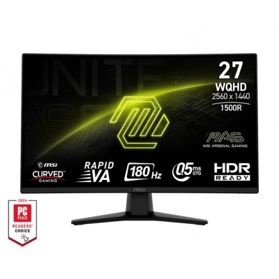 Монітор MSI 27" MAG 274CQF 2xHDMI, DP, Audio, VA, 2560x1440, 180Hz, 0.5ms, sRGB 128%, CURVED, AdaptiveSync