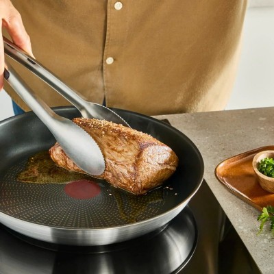 Сковорода Tefal Emotion+, 18см, нержавіюча сталь, бакеліт, чорний