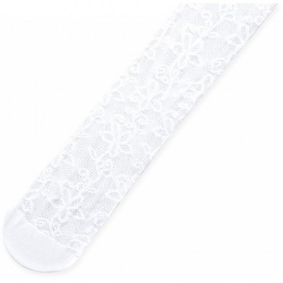 Колготки Bross з квіточками (2803-7-8G-white)