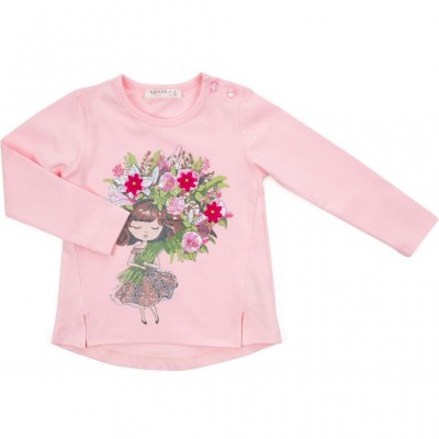 Набір дитячого одягу Breeze з дівчинкою з букетом (13258-92G-pink)