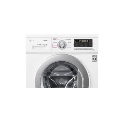 Пральна машина з фронт. завант. LG F1296HDS1, 7кг, 1200, A+++, Пара, глибина 44см, Дисплей, Білий