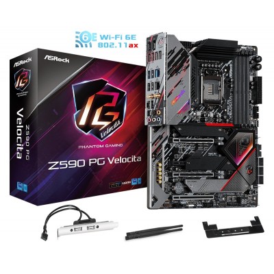 Материнcька плата ASRock Z590 PG VELOCITA s1200 Z590 HDMI-DP 4xDDR4 M.2 Type-C SPDIF Wi-Fi!!!BT ATX
