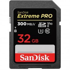 Карта пам'яті SanDisk SD 32GB C10 UHS-II U3 V90 R300/W260MB/s Extreme Pro Карта пам'яті SanDisk SD 32GB C10 UHS-II U3 V90 R300/W260MB/s Extreme Pro
