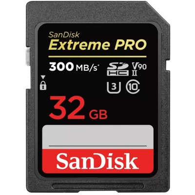 Карта пам'яті SanDisk 32GB SDXC C10 UHS-II U3 V90 R300/W260MB/s Extreme Pro
