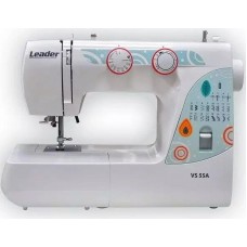 Швейна машина LEADER VS 55A, електромех., 70Вт, 21 шв.оп., петля автомат, білий + бірюзовий