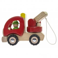 Машинка дерев'яна goki Евакуатор червоний