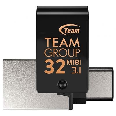 USB флеш накопичувач Team 32GB M181 Black USB 3.1/Type-C (TM181332GB01)