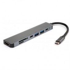 Концентратор Vinga Type-C to 4K HDMI+2*USB3.0+SD+TF+2*PD aluminium (VCPHTC7AL) Концентратор Vinga Type-C to 4K HDMI+2*USB3.0+SD+TF+2*PD aluminium (VCPHTC7AL)