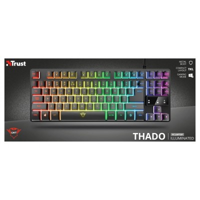 Клавіатура ігрова Trust GXT 833 Thado TKL USB Black