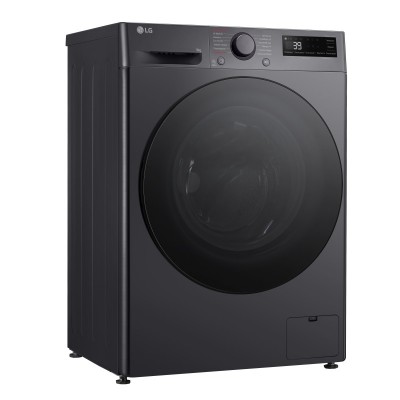 Пральна машина LG фронтальна, 9кг, 1200, A, 48см, дисплей, пара, інвертор, чорний