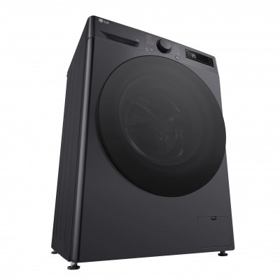 Пральна машина LG фронтальна, 9кг, 1200, A, 48см, дисплей, пара, інвертор, чорний