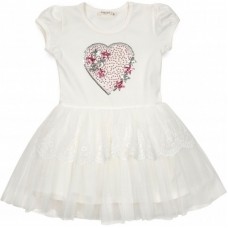 Плаття Breeze з серцем (14104-116G-cream) Плаття Breeze з серцем (14104-116G-cream)