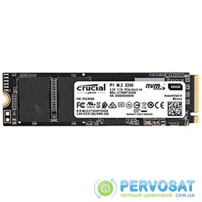 Твердотільний накопичувач SSD M.2 Crucial 500GB P1 NVMe PCle 3.0 x4 2280