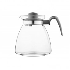 Заварник Termisil Maja, 2100мл, конус, боросилікатне скло+пластик, сірий Заварник Termisil Maja, 2100мл, конус, боросилікатне скло+пластик, сірий