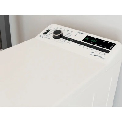Пральна машина Whirlpool вертикальна, 6,5кг, 1200, С, 60см, дисплей, інвертор, білий