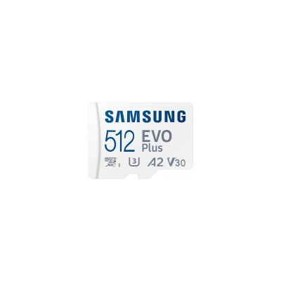 Карта пам'яті Samsung microSDXC  512GB C10 UHS-I R100MB/s Evo Plus + SD