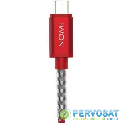 Дата кабель USB 2.0 AM to Micro 5P 1.0m DCMQ Red Nomi (316211)