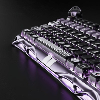 Клавіатура механічна GravaStar Mercury V75 Pro 80keys, Magnetic Jade Gaming, 8K, USB-A, RGB, Iron Purple