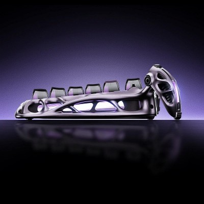 Клавіатура механічна GravaStar Mercury V75 Pro 80keys, Magnetic Jade Gaming, 8K, USB-A, RGB, Iron Purple