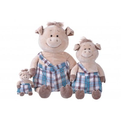 М'яка іграшка Same Toy Порося в комбінезоні 45см THT706