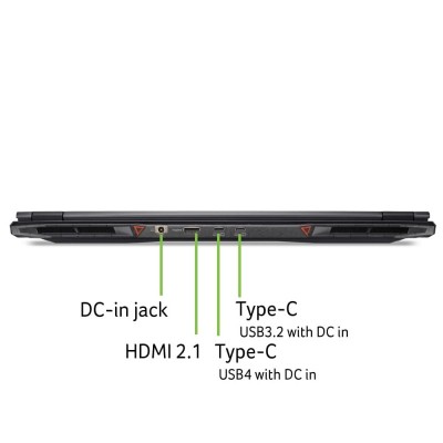 Ноутбук Acer Nitro 18 AN18-61 18" WQXGA IPS, AMD R9-365, 32GB, F2TB, NVD5070Ti-12, Lin, чорний