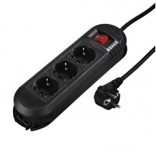 Мережевий подовжувач НАМА "Colour" 3XSchuko, 3G*1.5мм, 1.5м, чорний Мережевий подовжувач НАМА "Colour" 3XSchuko, 3G*1.5мм, 1.5м, чорний