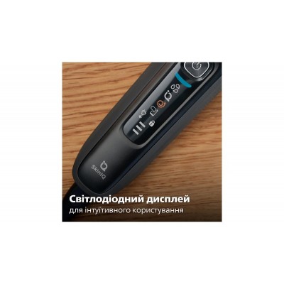 Бритва електр. Philips роторна Series 7000,  бритв.головок-3, Li-Ion, сух.+волог., тример,індикатор заряду, твердий чохол, синій