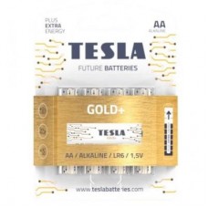 Батарейка Tesla AA Gold+ LR6 ALKALINE 1.5V * 4 (8594183392257)