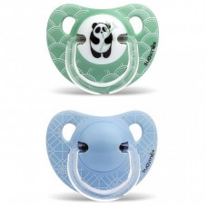 Пустушка Suavinex Історії панди 6-18 міс 2 шт зел/блак (303876) Пустушка Suavinex Історії панди 6-18 міс 2 шт зел/блак (303876)