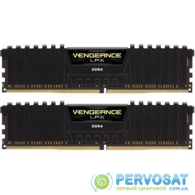 Модуль памяти для компьютера DDR4 16GB (2x8GB) 3200 MHz Vengeance LPX Black CORSAIR (CMK16GX4M2Z3200C16)
