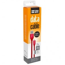 Дата кабель USB 2.0 AM to Lightning 2.0m red ColorWay (CW-CBUL007-RD) Дата кабель USB 2.0 AM to Lightning 2.0m red ColorWay (CW-CBUL007-RD)