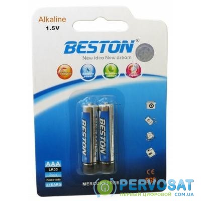 Батарейка BESTON AAA 1.5V Alkaline * 2 (AAB1832)