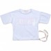 Футболка дитяча Smile одяг з паєтками (3126-134G-white)