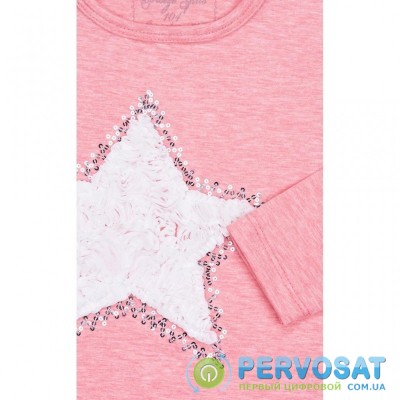 Кофта Breeze со звездой и оборкой (10536-116G-pink)