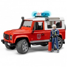 Спецтехніка Bruder Джип Пожежний Land Rover Defender + фігурка пожежного М1:16 (02596) Спецтехніка Bruder Джип Пожежний Land Rover Defender + фігурка пожежного М1:16 (02596)
