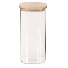 Банка для зберігання Ardesto Fresh, квадратна, 1000 мл, скло, бамбук Банка для зберігання Ardesto Fresh, квадратна, 1000 мл, скло, бамбук