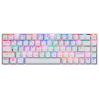 Клавіатура ігрова 2E GAMING KG370 RGB 68key Gateron Brown Switch USB White Ukr